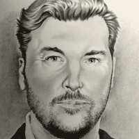 Drawn portrait of Bjorn Handeen